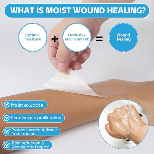 Hydrocolloid Bandages for Wound Care, Extra Large Medical-Grade Hydrocolloid Roll with Self-Adhesive, Ultra Absorbent, Flexible & Waterproof, DIY Size & Shape First Aid Kit Essential (2in*16ft)