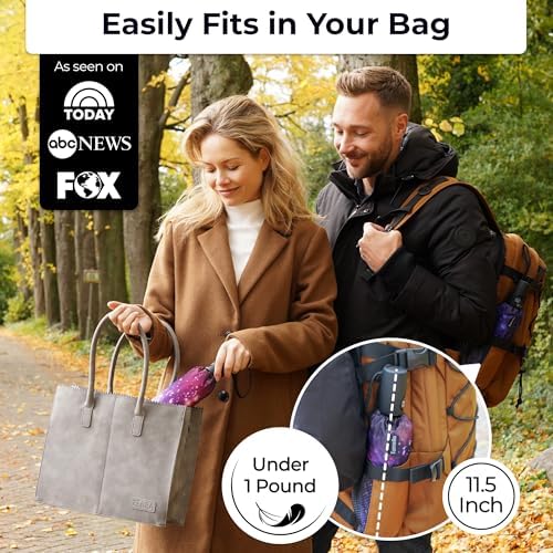 TUMELLA Strongest Windproof Travel Umbrella (Compact, Superior & Beautiful), Small Strong but Light Portable and Automatic Folding Rain Umbrella, Durable Premium Grip, Fits Car & Backpack