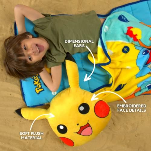 Pokemon Pikachu Anime Kids Bedding Super Soft Plush Cuddle Pillow Buddy, One Size, By Franco