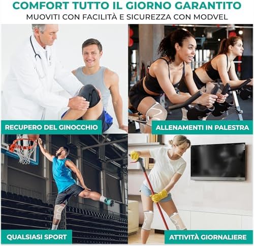 Modvel Compression Knee Brace for Women & Men - 2 Pack Knee Brace for Women Running Knee Pain, Knee Support Compression Sleeve, Workout Sports Knee Braces for Meniscus Tear ACL & Arthritis Pain Relief