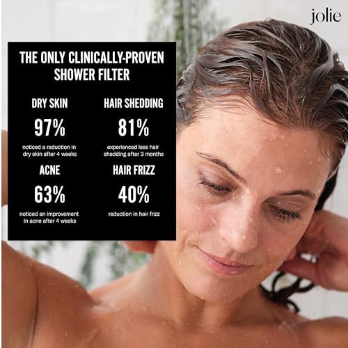Jolie Replacement Filter for Showerhead - High Pressure Shower Filter, Clinically Tested for Healthier Hair & Skin