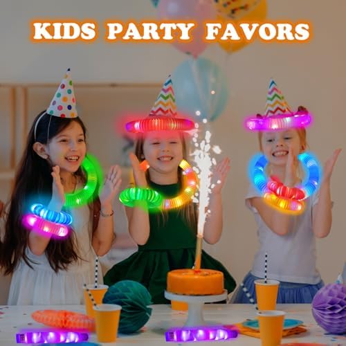 Glow Sticks Bulk Party Favor Supplies for Kids 48 PCS,Glow in Dark Bracelet Necklace Accessories for Birthday Wedding Camping Parade Throw,Halloween Handouts Giveaways Prizes for Toddlers Boys Girls