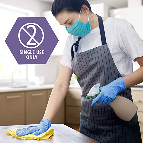 MED Pride Non-Latex Non-Sterile Single-Use Exam Gloves Medium 1000 - Powder Free, Latex Free & Rubber Free - Single Use Non-Sterile Protective Gloves for Medical Use, Cooking, Cleaning & More