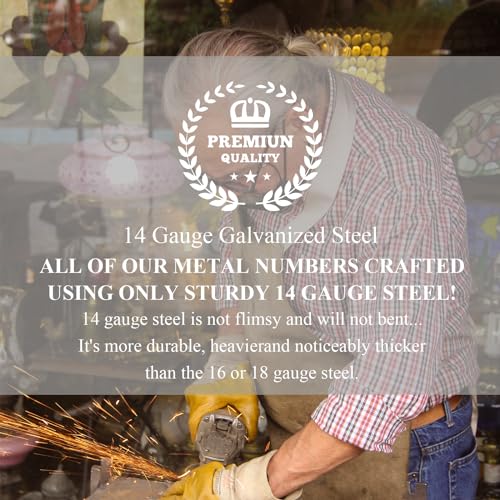 Address Signs for Houses - Personalized House Numbers for Outside - Address Numbers for House - American-Made Metal Steel House Numbers