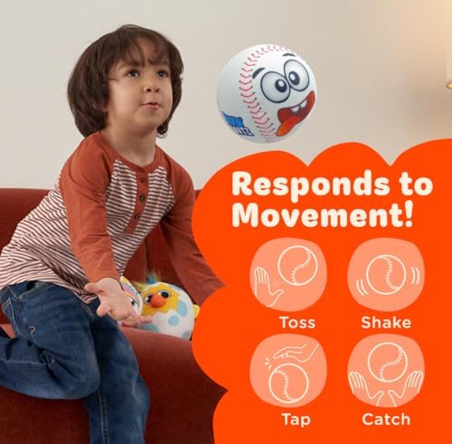 Move2Play, Hilariously Interactive Toy with Music & Sound Effects | Birthday Gift for Boy & Girl | Ball for Toddler & Baby | Indoor/Outdoor | 1, 2, 3+ Year Old