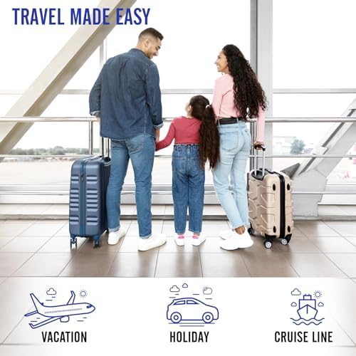 Veken 10 Set Packing Cubes for Travel Essential, Suitcase Organizer Bags in 4 Sizes, Carry-On Luggage Accessories with Large Laundry & Hanging Toiletry Bag, Must-Have for Airplane, Road Trip & Camping