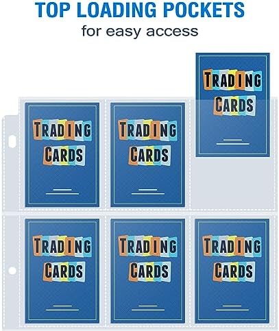 120 Pack 9 Pocket Page Protectors, Sooez Trading Card Sleeves for 3 Ring Binder, Baseball Cards Holder, Protective Pages Sheets for Binders Album, Fit for YuGiOh, MTG, Game, Business & Sports Cards