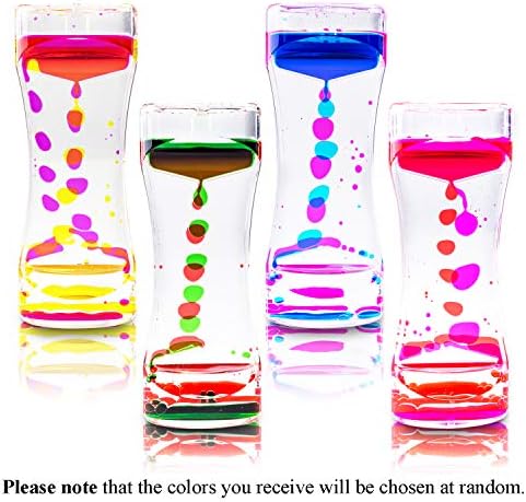 Super Z Outlet Liquid Motion Bubbler for Sensory Play, Fidget Toy, Children Activity, Desk Top, Assorted Colors (4 Pack)