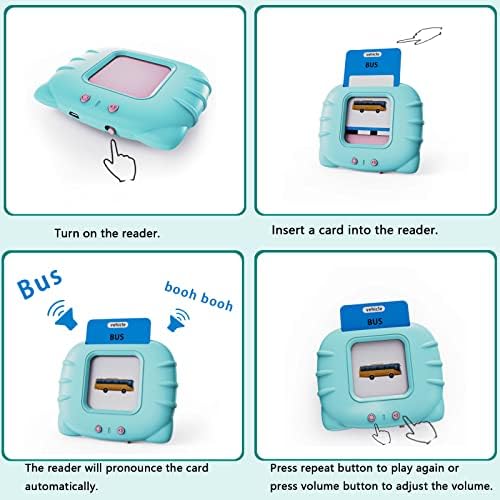 Lapare Audible Educational Toy with Music for Toddlers Age 1 2 3 4 5, 252 Sight Words Flash Cards Kindergarten Toy for Kids to Learn Alphabet Number Color Shapes and More