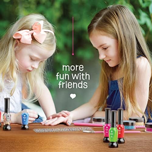 Nail Art Studio for Girls - Birthday Gift - Nail Polish Kit for Kids Ages 7-12 Years Old - Girl Gifts Ideas - Gift Set - Girly Stuff - Polish, Pens, Glitter, Stickers, Gems, Filer - 8 9 10 11 12 Year
