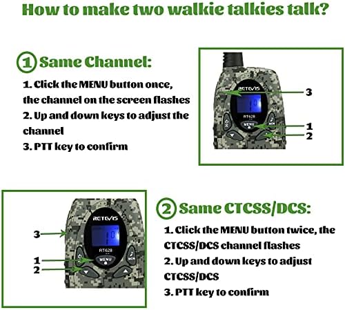 Retevis RT628 Kids Walkie Talkies,Army Toys for 6-12 Year Old Boys Girls,FRS Walky Talky with Key Lock,Gift for Outdoor Adventure Camping Hunt Trip(2 Pack,Camo)