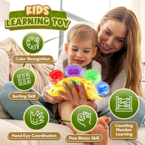 ZaxiDeel Dinosaur Sensory Toys for Toddler Kids : Easter Basket Stuffers Gift Quiet Fidget for Classroom, Montessori Preschool Learning Activities Calm Down Travel Toys for Kids Ages 3 4 5