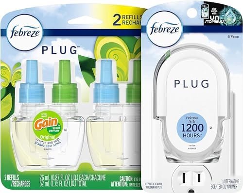 Febreze PLUG, Gain Original, Starter Kit & (2) .87 fl. oz. Refills