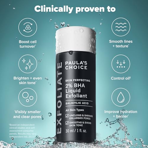 Paula's Choice SKIN PERFECTING 2% BHA Liquid Exfoliant Polish, Salicylic Acid Facial Exfoliator Polish for Enlarged Pores, Wrinkles & Fine Lines, Suitable for Blackhead-Prone Skin, Fragrance-Free