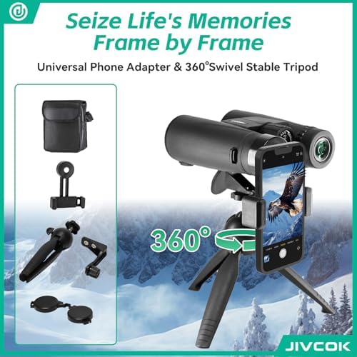 30x52 Binoculars for Adults - HD High Powered Binoculars with Phone Adapter and Tripod, Waterproof & Large View Telescope for Bird Watching, Hunting, Stargazing, Hiking, Travel, Sports