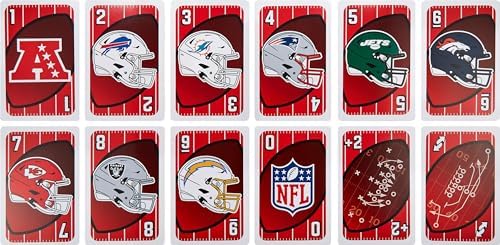 Mattel Games Giant UNO NFL Game for Kids, Adults & Family with Oversized Card, Collectible Deck for Fans