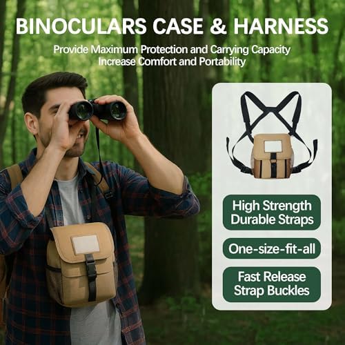 15x54 Binoculars for Adults High Powered with Harness, Phone Adapter and Bluetooth Camera Remote - Super Bright Waterproof Binoculars for Bird Watching Hiking Cruise Travel Stargazing