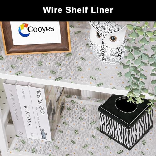 Cooyes Shelf Liner – Premium Non-Adhesive Cabinet & Drawer Liner for Kitchen – Waterproof Shelf Paper with Modern Pattern – Durable EVA Cabinet Mat – Easy to Cut