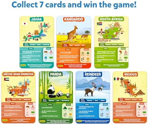 Skillmatics Guess in 10 Animals & Countries Combo, Perfect for Boys, Girls, Kids & Families Who Love Card Games, Educational Toys, Board Games, Trivia, Gifts for Ages 6, 7, 8, 9, 10 & Up
