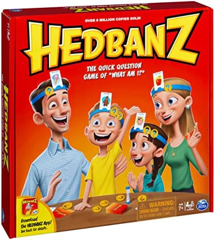 Hedbanz, Quick Question Picture Guessing Family Game for Game Night Headbands Board Game, for Adults and Kids Ages 7 and Up (Edition May Vary)