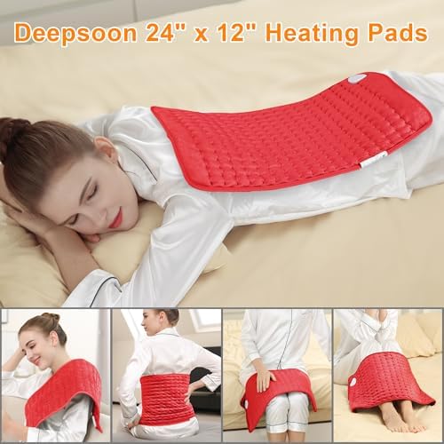 Heating Pad,Electric Heating Pads for Back,Hot Heated Pad for Abdomen,Shoulder,Knee,Multiple Temp and Auto Shut Off