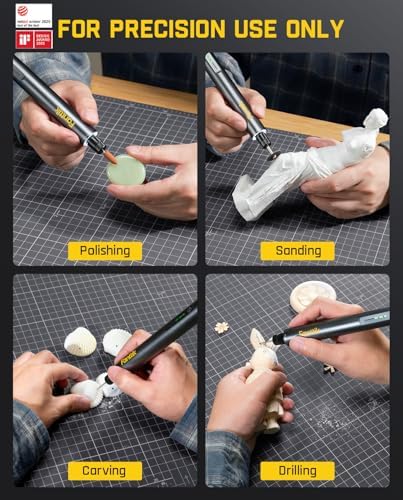 Fanttik F2 Master Mini Cordless Rotary Tool Kit, NeoPulse Motor, 5 Variable Speed, 25000 RPM, Revostor Hub, 35 Accessories, for 3D Printer Sanding, Polishing, Drilling, Carving, DIY Crafts