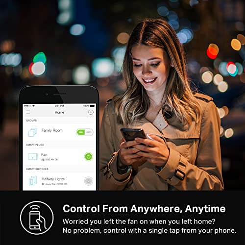 Kasa Smart Plug Mini 15A, Apple HomeKit Supported, Smart Outlet Works with Siri, Alexa & Google Home, UL Certified, App Control, Scheduling, Timer, 2.4G WiFi Only, 4 Count (Pack of 1) (EP25P4), White