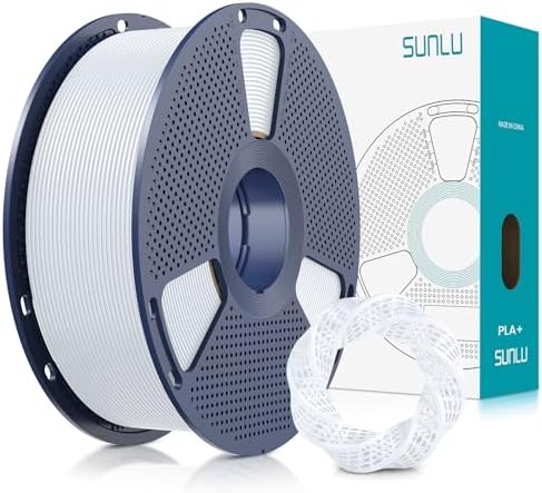 SUNLU 3D Printer Filament PLA Plus 1.75mm, SUNLU Neatly Wound PLA Filament 1.75mm PRO, PLA+ Filament for Most FDM 3D Printer, Dimensional Accuracy +/- 0.02 mm, 1 kg Spool(2.2lbs), Ceramic