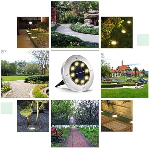 INCX Solar Lights Outdoor Waterproof,16 Pack Solor Ground Light for Outside, Solar Garden Lights Landscape Lighting for Patio Pathway Lawn Yard Deck Driveway Walkway, Warm White