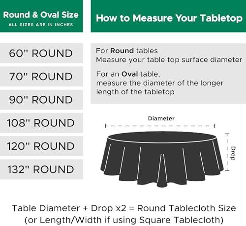 Biscaynebay Textured Fabric Round Tablecloths 90", Ivory Water Resistant Washable Table Cloths Circle Folding Table Covers Linen for Dining, Kitchen, Wedding, Parties etc