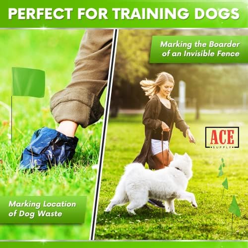 Green Marking Flags 1000 Pack - 4x5x15 Inch Green Flags for Yard - Markers For Lawn, Irrigation, Landscaping, Survey & Sprinkler Head Marking
