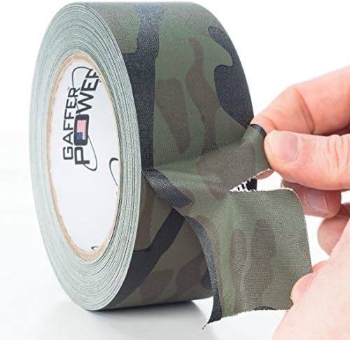Gaffer Power Camouflage Gaffer Tape | Premium Grade Army Green Camo Tape | USA Made | Heavy Duty, Non-Reflective & Water Resistant | 2 Inch x 25 Yards