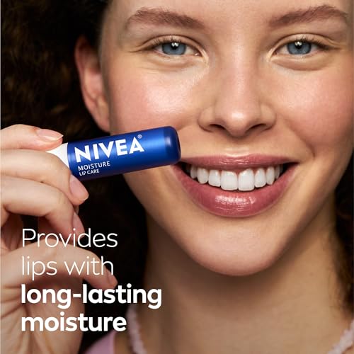 NIVEA Skin Care Set, Essentially Enriched Body Lotion Pack (2 x 16.9 Fl Oz) + Moisture Lip Care Lip Balm Set (4 x 0.17 Oz), Dermatologically Tested for Skin Compatibility