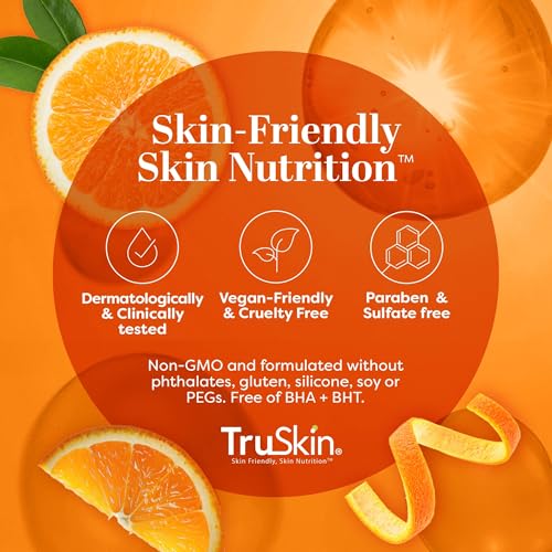 TruSkin Vitamin C Serum For Face – Anti Aging Face Serum with Vitamin C, Hyaluronic Acid, Vitamin E – Brightening Formula – Improve Appearance of Dark Spots, Tone, Fine Lines & Wrinkles, 1 Fl Oz