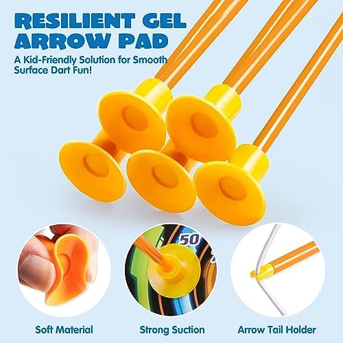 JOYIN Kids Bow and Arrow Set with LED Flash Lights, Outdoor Archery Set Toy Gift for Boys and Girls Ages 6-12 with Suction Cup Arrows, Target & Arrow Case, Great Birthday Gift for Kids/Children