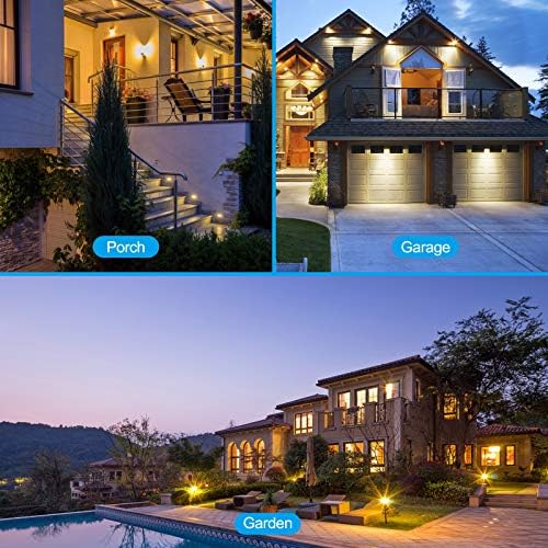 Dusk to Dawn LED Light Bulbs Outdoor, Automatic On/Off, 60W Equivalent, Warm White 3000K, Energy Efficient 9.5W, 850 Lumen, A19, E26 Base, 4-Pack, HQ-H009