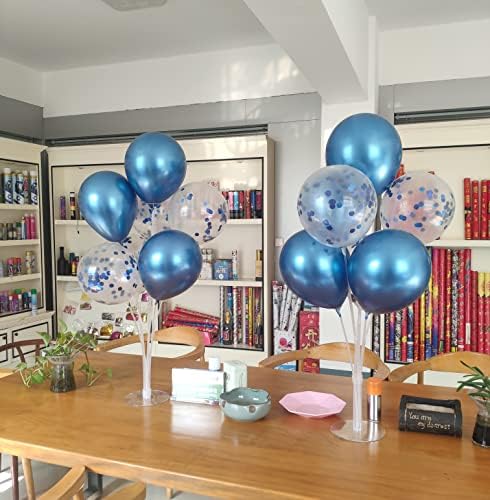 Blue Balloon Stand Centerpiece Table Decorations for Men's Birthday Father's Day Retirement Graduation Decorations Class of 2025(Blue set4)