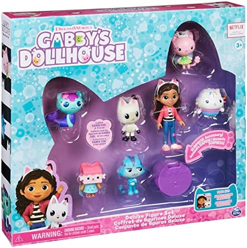 Gabby's Dollhouse, Deluxe Figure Gift Set with 7 Toy Figures and Surprise Accessory, Kids Toys for Ages 3 and up