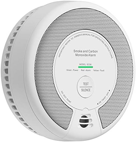 X-Sense 2-in-1 Smoke and Carbon Monoxide Detector Alarm (Not Hardwired), 10-Year Battery-Operated Dual Sensor Fire & CO Alarm, SC06, 1-Pack