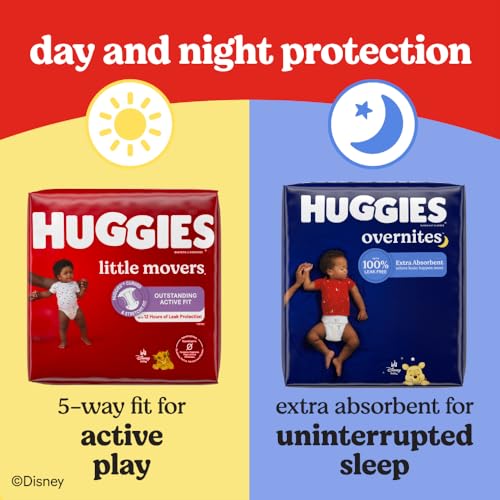 Huggies Overnites Size 5 Overnight Diapers (27+ lbs), 50 Ct, Packaging May Vary