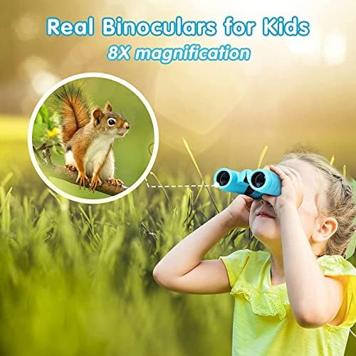 Binoculars for Kids,Compact Kids Binoculars 8x21 High-Resolution for Bird Watching, Camping, Exploration, Hiking, Hunting, Sports Events and Safari Park Gifts for 3-12 Year Boys Girls
