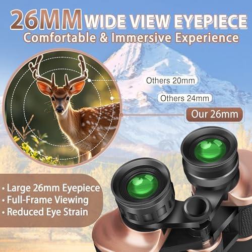 22x50 Binoculars for Adults High Powered, BAK-4 Prism HD FMC, Professional Waterproof Binoculars for Bird Watching, Hunting, Travel with Carrying Bag