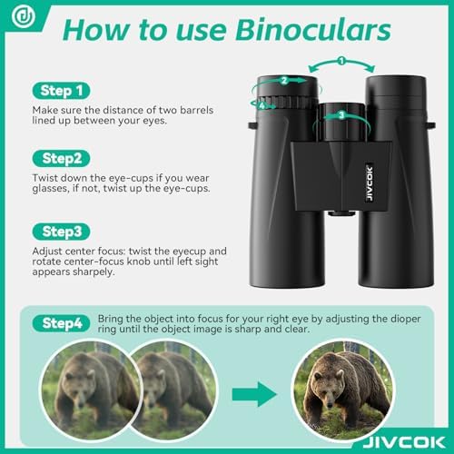 30x52 Binoculars for Adults - HD High Powered Binoculars with Phone Adapter and Tripod, Waterproof & Large View Telescope for Bird Watching, Hunting, Stargazing, Hiking, Travel, Sports