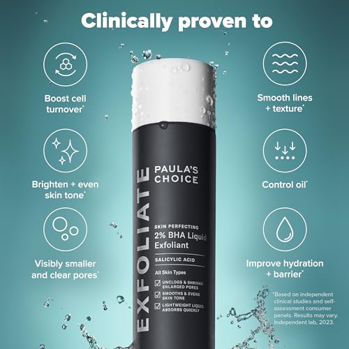 Paula's Choice SKIN PERFECTING 2% BHA Liquid Exfoliant Polish, Salicylic Acid Facial Exfoliator Polish for Enlarged Pores, Wrinkles & Fine Lines, Suitable for Blackhead-Prone Skin, Fragrance-Free