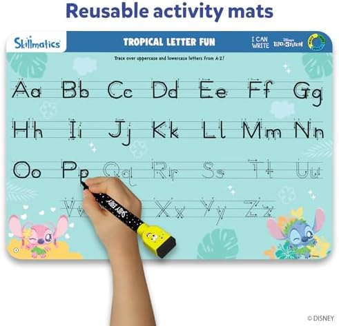 Skillmatics I Can Write Disney's Lilo & Stitch - Reusable Preschool Learning Activities, Educational Toy and Game, Back to School Supplies, Gifts for Students, Kids, Toddlers Ages 3, 4, 5, 6