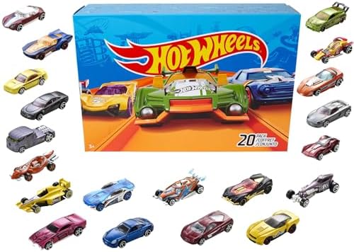 Hot Wheels Toy Cars & Trucks 20 Pack, Set of 20 1:64 Scale Vehicles for Play or Display, Instant Collection (Styles May Vary) (Amazon Exclusive)