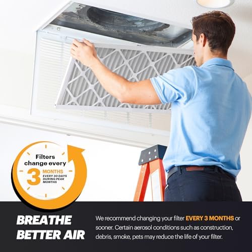 BNX TruFilter 18x24x1 Air Filter MERV 11 (6-Pack) - MADE IN USA - Allergen Defense Electrostatic Pleated Air Conditioner HVAC AC Furnace Filters for Allergies, Dust, Pet, Smoke, Allergy MPR 1200 FPR 7