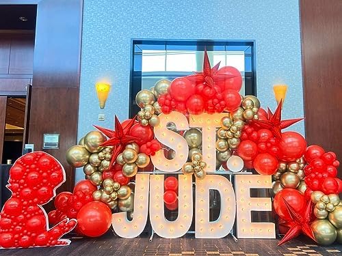 Bezente Metallic Gold Giant Balloons 36 Inch - 8 Pack Jumbo Chrome Gold Balloons Large Round Gold Latex Balloons for Photo Shoot Wedding Bridal Shower Graduation Birthday Christmas Party Decorations