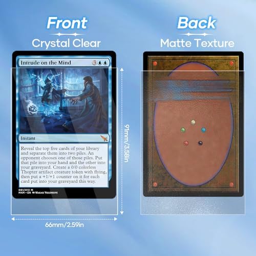 1000 Counts Card Sleeves, Matte Clear Card Sleeves Deck Card Protectors, Trading Card Sleeve Fit for MTG, Baseball, Sports, Game Cards (Matte Clear)