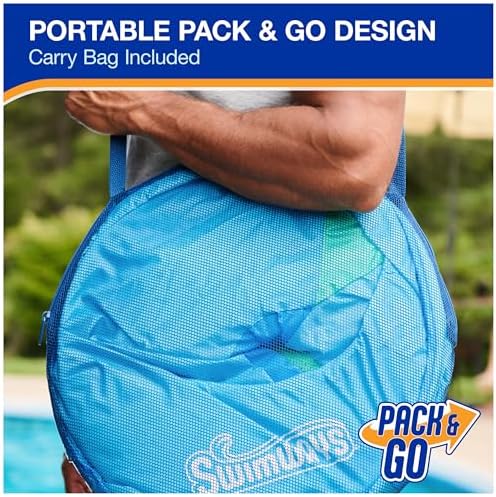 SwimWays Spring Float Premium Recliner Pool Lounger, Inflatable Pool Floats Adult with Fast Inflation for Ages 15 & Up, Sky Blue